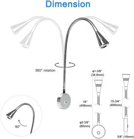 img 1 attached to Мягкий светильник Maichis 12V 24V с диммером на прикосновение и синим ночным светом - настенная книжная лампа для RV, дома на колесах, трейлера, моторного дома - обновление до 200 люменов.