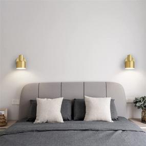 img 1 attached to 💡 Enhance Your Space: OVANUS Gold Wall Sconce with Adjustable Metal Shade - Perfect for Bedroom and Living Room Lighting