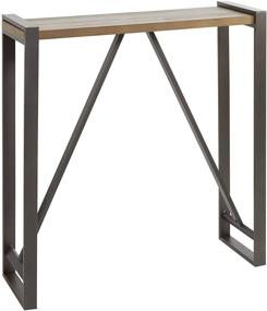 img 4 attached to 🔫 Gunmetal and Wood Silverwood Console Table