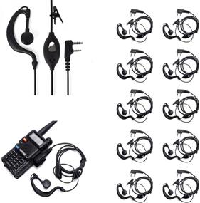 img 1 attached to 🎧 Ybee Newest 10 Pack Earpiece Headset Mic: Compatible with Baofeng UV 5R/5RA/5RA+/5RB/5RC/5RD/5RE/5RE+, 666s 777s 888s Two-Way Radio