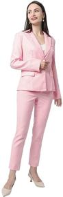 img 1 attached to Stylish Women's 2-Piece Button Blazer for Office Attire - Women's Clothing