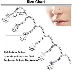 img 1 attached to 💍 LL&TIFNIY 316L Surgical Steel Nose Ring Nostril Piercing Septum Jewelry | Hypoallergenic Seamless Clicker Hoop | 20G 18G 16G Sizes | 6mm-14mm Body Piercing | Women/Men