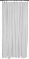 🛁 bath bliss heavy duty white shower curtain liner with 3 magnet hem logo