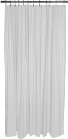 img 4 attached to 🛁 Bath Bliss Heavy Duty White Shower Curtain Liner with 3 Magnet Hem