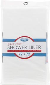 img 3 attached to 🛁 Bath Bliss Heavy Duty White Shower Curtain Liner with 3 Magnet Hem