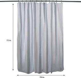 img 1 attached to 🛁 Bath Bliss Heavy Duty White Shower Curtain Liner with 3 Magnet Hem