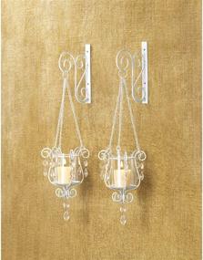 img 2 attached to 💎 Stylish Bedazzling Pendant Candle Holder Wall Sconce Decor - Perfect Pair for Elegance