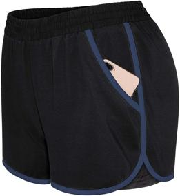 img 3 attached to 🩳 Blevonh Women's 2-in-1 Running Athletic Workout Yoga Shorts with Pockets - Available in Sizes S-XXXL