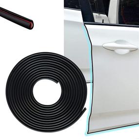 img 4 attached to Cotree Car Door Edge Guards: 16ft U-Shape Anti-Collision Strip for Universal Vehicle Protection - Rubber Seal Protector