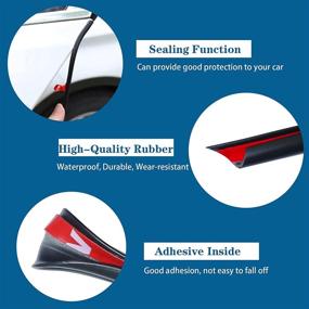 img 2 attached to Cotree Car Door Edge Guards: 16ft U-Shape Anti-Collision Strip for Universal Vehicle Protection - Rubber Seal Protector