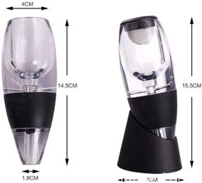 img 3 attached to 🍷 Yushengda Wine Aerator - Enhance Wine Flavor with Premium Aerating Pourer and Decanter Spout - Universal Transparent Decanter for Red or White Wine Bottles