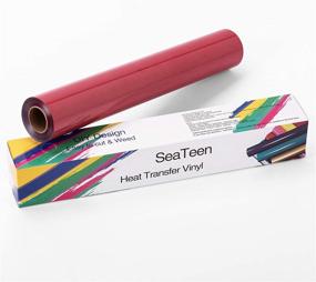 img 4 attached to 🔴 Heat Transfer Vinyl HTV Rolls - Elastic PU Iron-on Vinyl, 12 inch x 15 Feet, Glossy Heat Press for DIY T-Shirts & Fabrics. Easy to Cut & Weed with Cameo Silhouette & Cricut (Red)