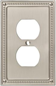 img 4 attached to 🎨 Enhance Your Home Decor with Franklin Brass W35059-SN-C Classic Beaded Single Duplex Wall Plate/Switch Plate/Cover in Satin Nickel