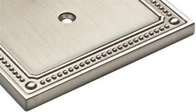 img 2 attached to 🎨 Enhance Your Home Decor with Franklin Brass W35059-SN-C Classic Beaded Single Duplex Wall Plate/Switch Plate/Cover in Satin Nickel