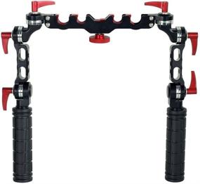 img 4 attached to Enhance Your Shooting Experience with CAMTREE Hunt Quick Mount Rosette Handle Set - Upgrade Your DSLR Video Camera Cage Shoulder Rig Kit (CH-QM-H)