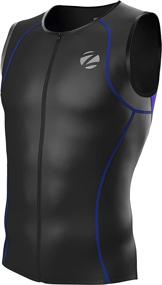 img 4 attached to Zimco Men's Performance Triathlon Tank Top with Full Zipper - Swim, Bike, and Run Singlet Shirt