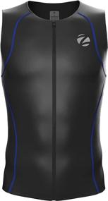 img 3 attached to Zimco Men's Performance Triathlon Tank Top with Full Zipper - Swim, Bike, and Run Singlet Shirt