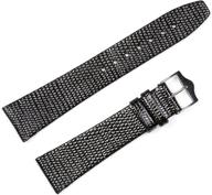 🦎 lizard grain watchband: sleek flat black women's watches logo