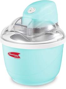 img 4 attached to 🍨 Maxi-Matic EIM-520 Automatic Easy Homemade Electric Ice Cream Maker with Ingredient Chute, On/Off Switch, No Salt Required, Creamy Gelato, Frozen Yogurt, Sorbet, 1 Quart Capacity in Blue