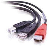 🔌 c2g usb кабель - usb 2.0 кабель с usb b-разъемом на два a-разъема, usb y-кабель - 6 футов (1,82 м) длиной - черный - cables to go 28108 логотип