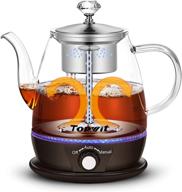 🔌 topwit electric kettle - automatic tea brewing, keep warm & dual modes - 1l pour over teapot & hot water kettle with stainless steel infuser логотип