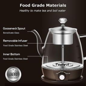 img 2 attached to 🔌 Topwit Electric Kettle - Automatic Tea Brewing, Keep Warm & Dual Modes - 1L Pour Over Teapot & Hot Water Kettle with Stainless Steel Infuser