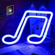 🎵 blue musical note neon light - usb/battery powered creative lighting for bedroom, living room, girl's room decor, bar, party, holiday gift логотип