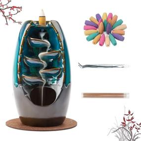 img 4 attached to Famiry Ceramic Backflow Incense Burner: Complete Aromatherapy Set for Soothing Home Decor