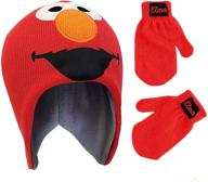 🧥 sesame street winter hat, toddler mittens & elmo baby beanie - perfect for boys ages 2-4 logo