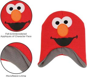 img 2 attached to 🧥 Sesame Street Winter Hat, Toddler Mittens & Elmo Baby Beanie - Perfect for Boys Ages 2-4