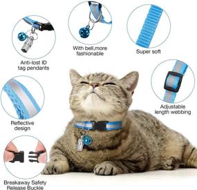 img 3 attached to Durable & Adjustable Reflective Cat Collars with Bell - 18 Pcs + Bonus 6 Weatherproof Metal ID Tags for Kittens & Puppies