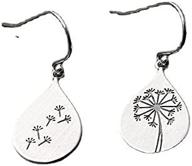 🌼 handcrafted lightweight alloy dandelion pendant earrings, vintage silver water drop dandelion earrings, unique jewelry gifts for mom, lover, and girlfriend logo