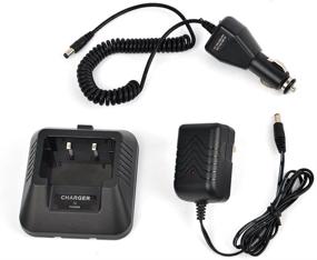 img 4 attached to 🔌 Versatile Ham Radio Base Desktop Charger: Power up your Baofeng UV-5R and TYT TH-F8 with DC 12V Car Charge Cable