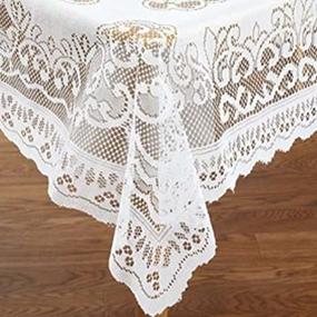 img 1 attached to 🌸 Lovely Lace Tablecloth Rectangle 60x84: Elegant and Practical Dining Décor