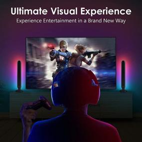 img 2 attached to 🎮 Brillihood Smart LED Light Bars: Enhance Your Gaming Experience with RGB Color Changing, 32 Scene and Music Modes, and Alexa & Google Assistant Compatibility