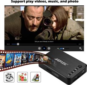 img 2 attached to 📺 AGPTEK 1080P Media Player: High Definition HDMI/AV/VGA Output for USB Drive/SD Card, Supports RMVB/MKV/JPEG & More, Remote Control Included