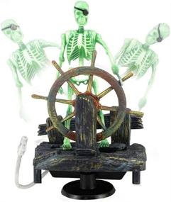 img 4 attached to 🏴 Enhance Your Fish Tank with Bestgle Aquarium Decor Ornament: Active Skeleton Pirate Captain