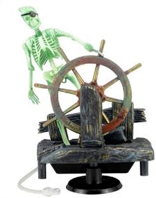 img 1 attached to 🏴 Enhance Your Fish Tank with Bestgle Aquarium Decor Ornament: Active Skeleton Pirate Captain