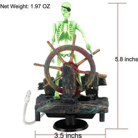 img 2 attached to 🏴 Enhance Your Fish Tank with Bestgle Aquarium Decor Ornament: Active Skeleton Pirate Captain