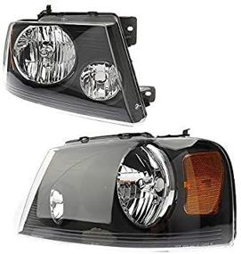 img 4 attached to 🚗 IRONTEK Headlight Assembly: 2004-2008 FORD F-150 PICKUP Headlamp Replacement | Driving Light | Black Housing | Clear Lens | FO2502201/FO2503201