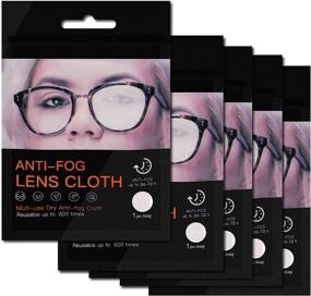 img 4 attached to 👓 MAFENLY Anti-Fog Microfiber Glasses Cleaning Cloth - Pack of 5 Pieces, Ideal for All Electronic Equipment Screens and Lenses - White (5 Pack)