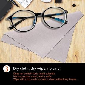 img 1 attached to 👓 MAFENLY Anti-Fog Microfiber Glasses Cleaning Cloth - Pack of 5 Pieces, Ideal for All Electronic Equipment Screens and Lenses - White (5 Pack)