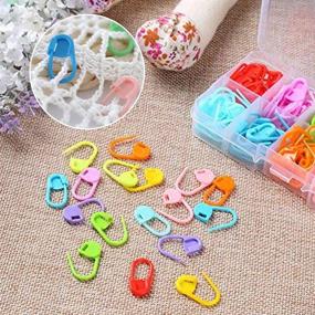 img 2 attached to Colorful Locking Stitch Markers Set: 120 Pieces in 10 Vibrant Colors for Knitting, Crochet & Sewing with Convenient Storage Box