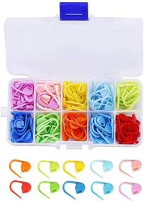 img 4 attached to Colorful Locking Stitch Markers Set: 120 Pieces in 10 Vibrant Colors for Knitting, Crochet & Sewing with Convenient Storage Box