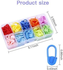 img 3 attached to Colorful Locking Stitch Markers Set: 120 Pieces in 10 Vibrant Colors for Knitting, Crochet & Sewing with Convenient Storage Box