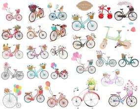 img 1 attached to 🚲 Love Bicycle Kawaii Aesthetic Pastel Art Agenda Journal Planner Stationery Stickers: Organize and Decorate with Seasonstorm Delights