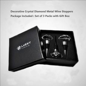 img 3 attached to 🍾 Wine Bottle Stoppers - Elegant Crystal Diamond Decor with Gift Box - Reusable Corks to Keep Beverages Fresh - Set of 3 Diamonds