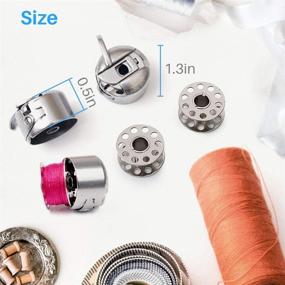 img 1 attached to 🧵 Kalevel Bobbin Case with 4 Metal Sewing Bobbins: All-in-One Presser Feet Sewing Kit for Low Shank Snap-On Machines - Compatible with Singer, Brother, Janome, and More!