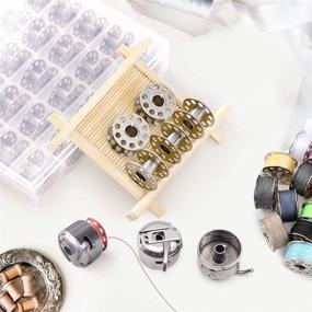 img 3 attached to 🧵 Kalevel Bobbin Case with 4 Metal Sewing Bobbins: All-in-One Presser Feet Sewing Kit for Low Shank Snap-On Machines - Compatible with Singer, Brother, Janome, and More!