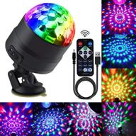 🎉 portable rotating disco ball party lights with sound-activated led strobe light - 7 color options - remote control - usb plug-in - ideal for car, home, room, parties, kids birthday, dance, wedding, show, club, pub, xmas логотип